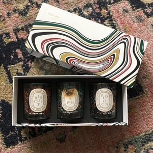 Diptyque Paris Holiday 2021 Trio Candle Empty Jar Glass Vessel Mini Decor Holder